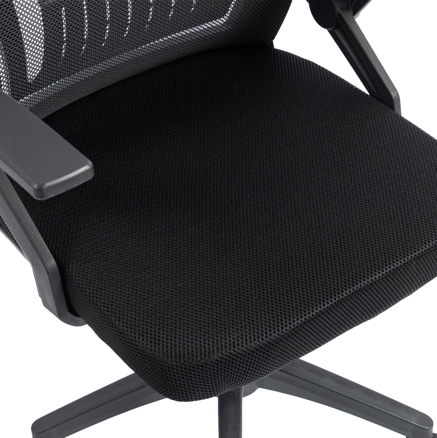 OFFICE CHAIR ZENITH HM1225.01 PP & MESH IN BLACK 60x60x92-100Hcm