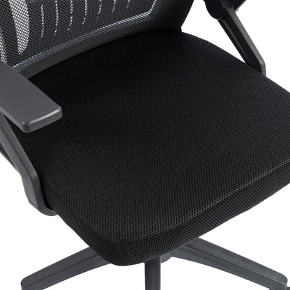 OFFICE CHAIR ZENITH HM1225.01 PP & MESH IN BLACK 60x60x92-100Hcm