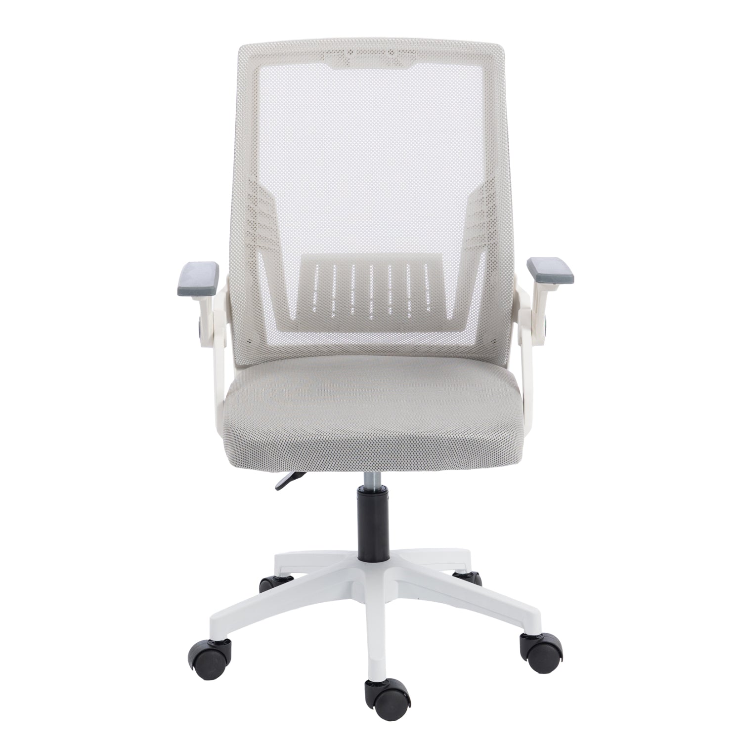 OFFICE CHAIR ZENITH HM1225.02 POLYPROPYLENE IN WHITE--MESH IN LIGHT GREY 60x60x92-100Hcm