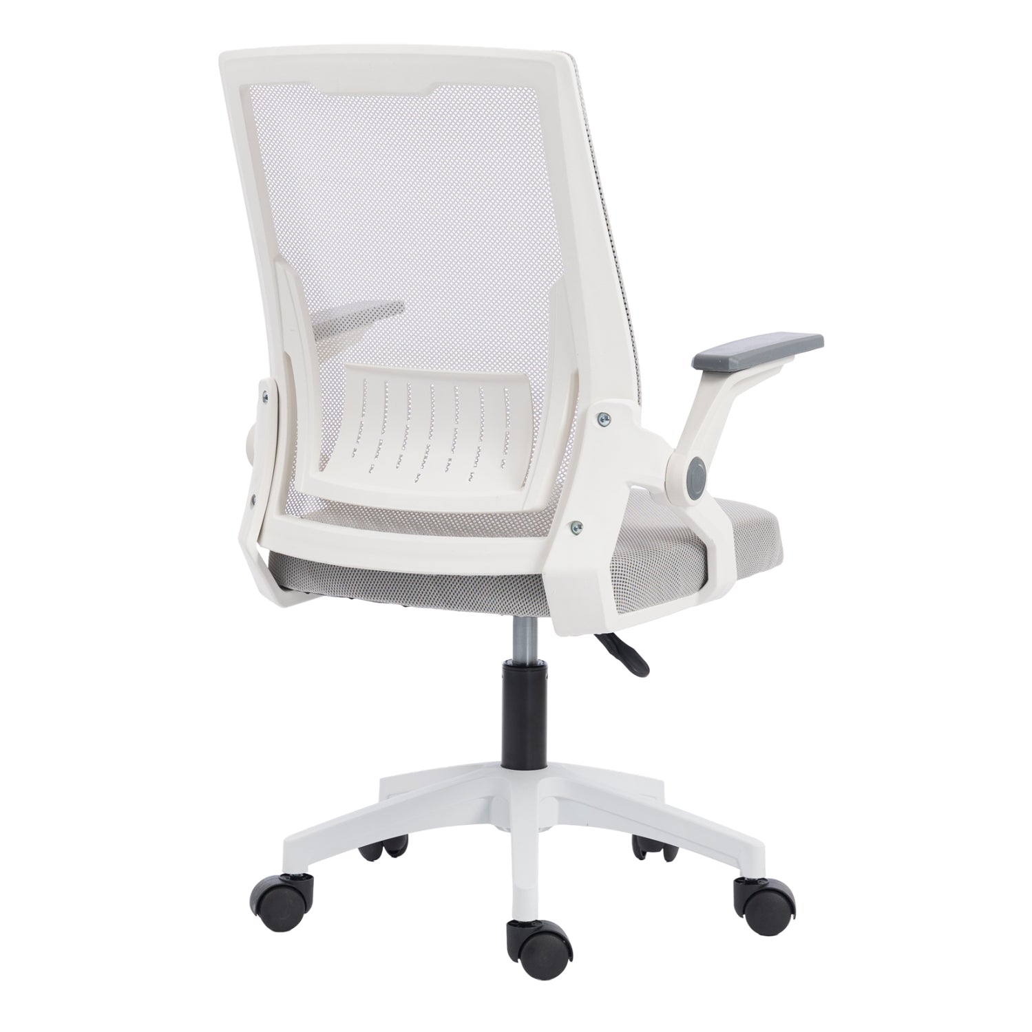 OFFICE CHAIR ZENITH HM1225.02 POLYPROPYLENE IN WHITE--MESH IN LIGHT GREY 60x60x92-100Hcm
