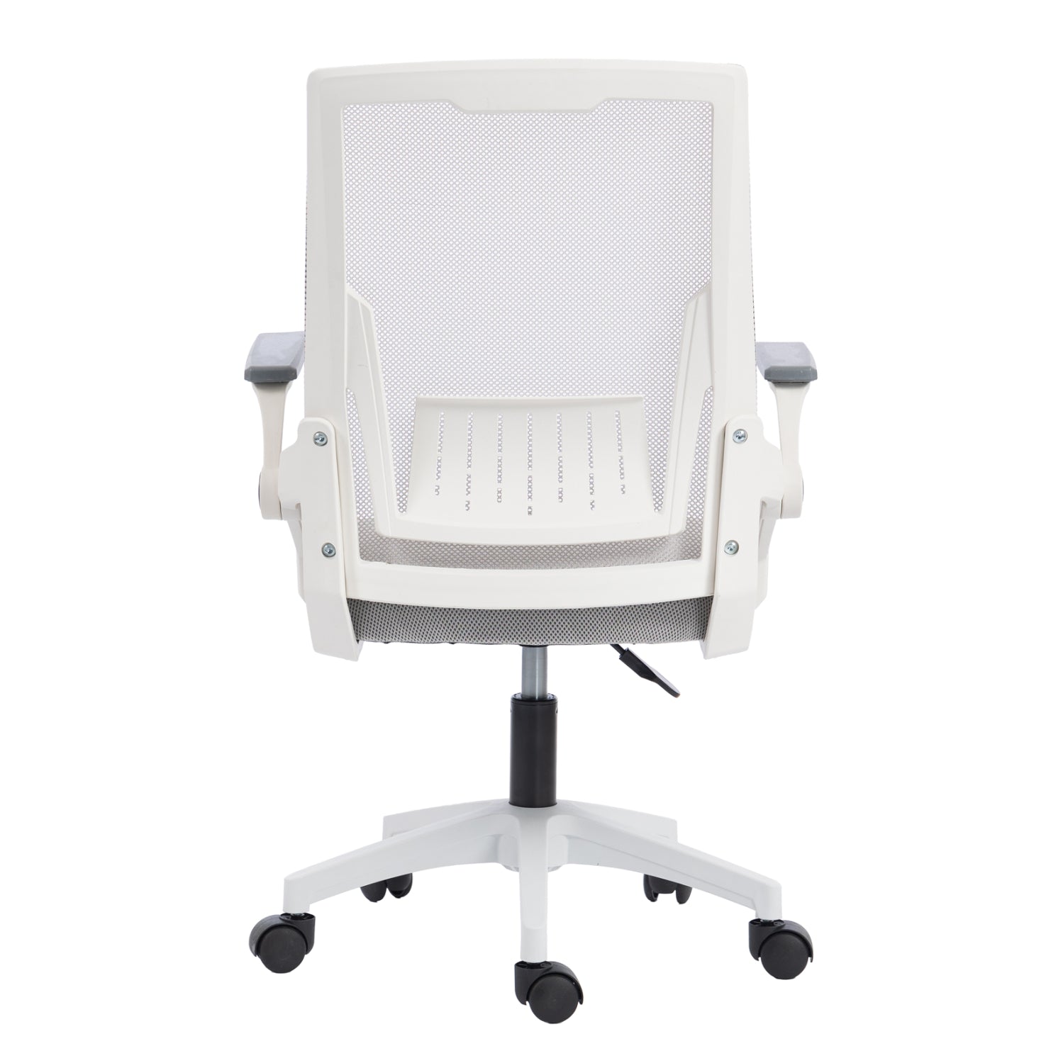 OFFICE CHAIR ZENITH HM1225.02 POLYPROPYLENE IN WHITE--MESH IN LIGHT GREY 60x60x92-100Hcm