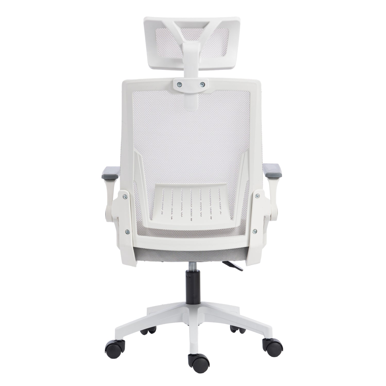 OFFICE CHAIR MATRON HM1226.02 WHITE PP--LIGHT GREY MESH FABRIC 47x47x128Hcm.