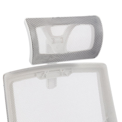 OFFICE CHAIR MATRON HM1226.02 WHITE PP--LIGHT GREY MESH FABRIC 47x47x128Hcm.