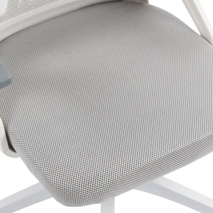 OFFICE CHAIR MATRON HM1226.02 WHITE PP--LIGHT GREY MESH FABRIC 47x47x128Hcm.
