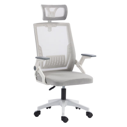 OFFICE CHAIR MATRON HM1226.02 WHITE PP--LIGHT GREY MESH FABRIC 47x47x128Hcm.