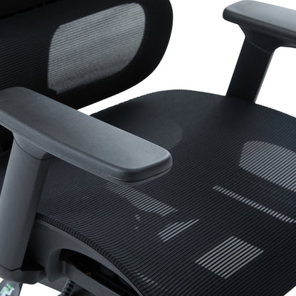 OFFICE CHAIR APEX HM1227.01 BLACK MESH FABRIC & PP 68x68x120-130Hcm.