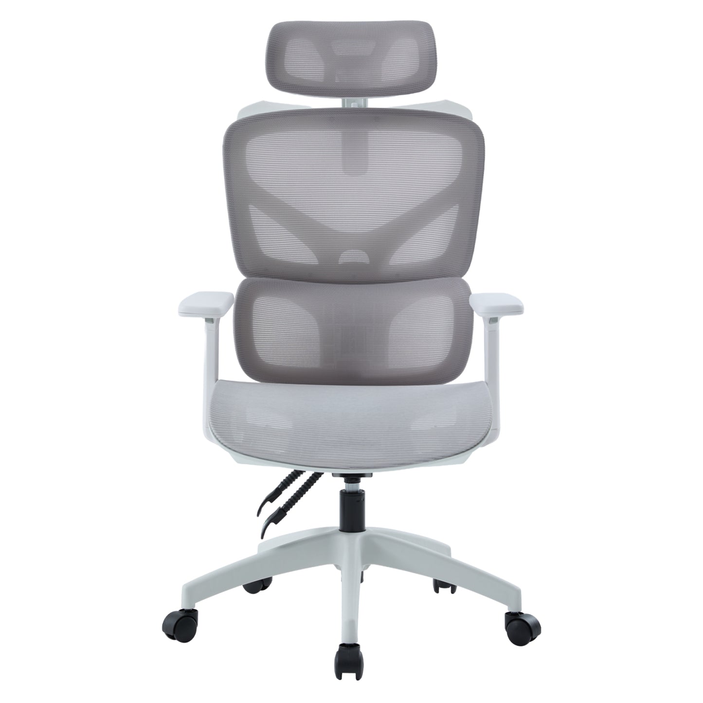OFFICE CHAIR APEX HM1227.02 WHITE PP--LIGHT GREY MESH FABRIC 68x68x120-130Hcm.