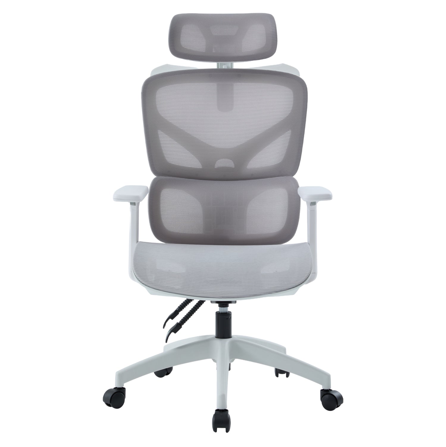 OFFICE CHAIR APEX HM1227.02 WHITE PP--LIGHT GREY MESH FABRIC 68x68x120-130Hcm.