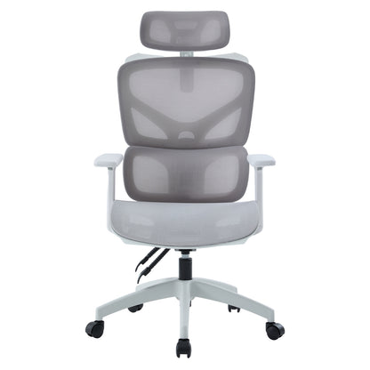 OFFICE CHAIR APEX HM1227.02 WHITE PP--LIGHT GREY MESH FABRIC 68x68x120-130Hcm.