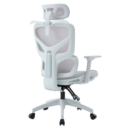OFFICE CHAIR APEX HM1227.02 WHITE PP--LIGHT GREY MESH FABRIC 68x68x120-130Hcm.