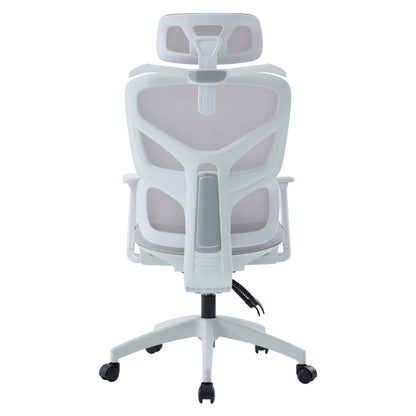 OFFICE CHAIR APEX HM1227.02 WHITE PP--LIGHT GREY MESH FABRIC 68x68x120-130Hcm.
