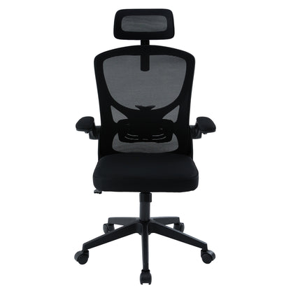 OFFICE CHAIR FLOATER HM1230.01 BLACK MESH FABRIC & PP 62x62x106-116Hcm.