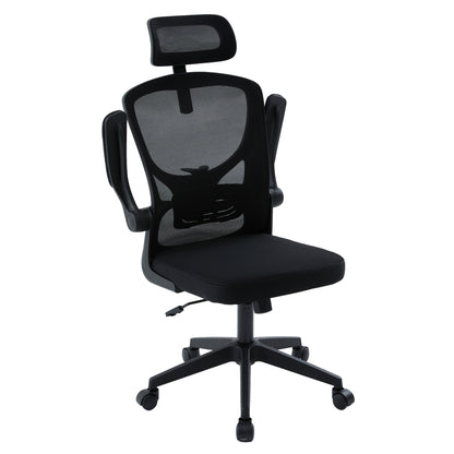 OFFICE CHAIR FLOATER HM1230.01 BLACK MESH FABRIC & PP 62x62x106-116Hcm.