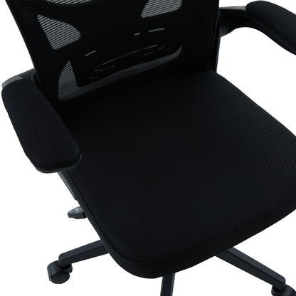 OFFICE CHAIR FLOATER HM1230.01 BLACK MESH FABRIC & PP 62x62x106-116Hcm.
