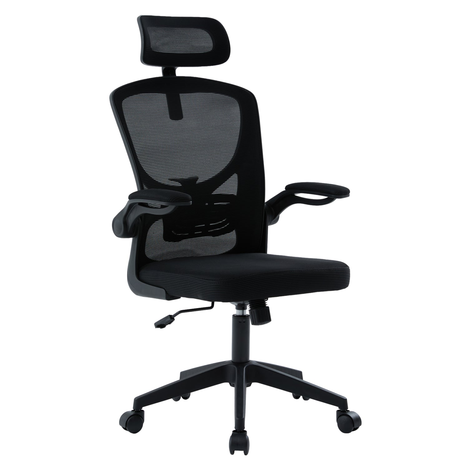 OFFICE CHAIR FLOATER HM1230.01 BLACK MESH FABRIC & PP 62x62x106-116Hcm.