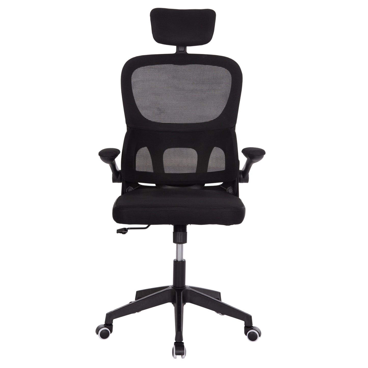 OFFICE CHAIR BASTON HM18236.01 BLACK MESH FABRIC & PP FRAME 64x60x117-127Hcm.