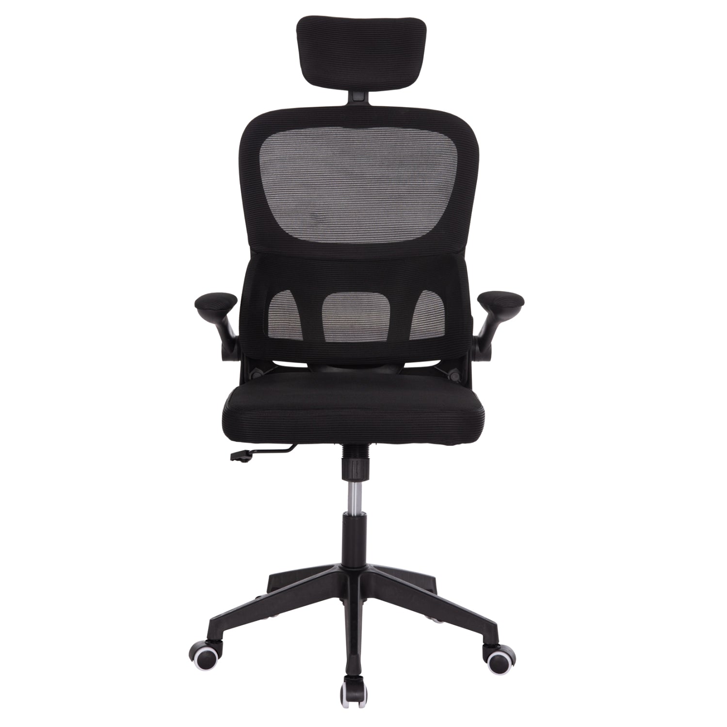OFFICE CHAIR BASTON HM18236.01 BLACK MESH FABRIC & PP FRAME 64x60x117-127Hcm.