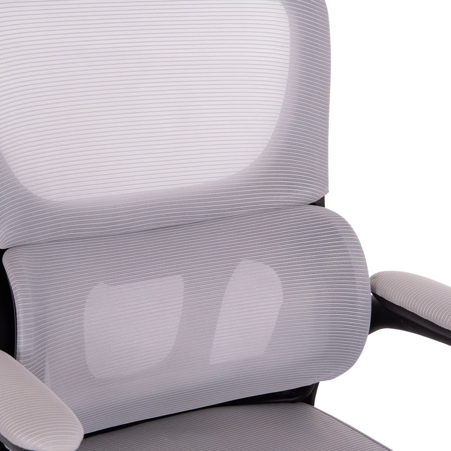 OFFICE CHAIR BASTON HM18236.02 GREY MESH FABRIC & BLACK PP FRAME 64x60x127Hcm.