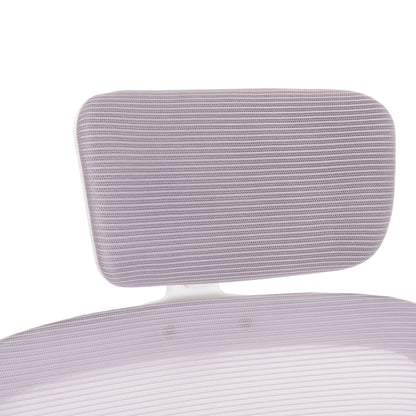 OFFICE CHAIR BASTON HM18236.03 GREY MESH FABRIC & WHITE PP FRAME 64x60x127Hcm.