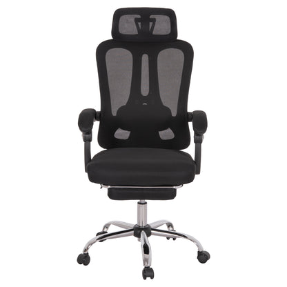 OFFICE CHAIR BARNET HM18258.01 BLACK MESH-BLACK FRAME NYLON 61x62x123Hcm.