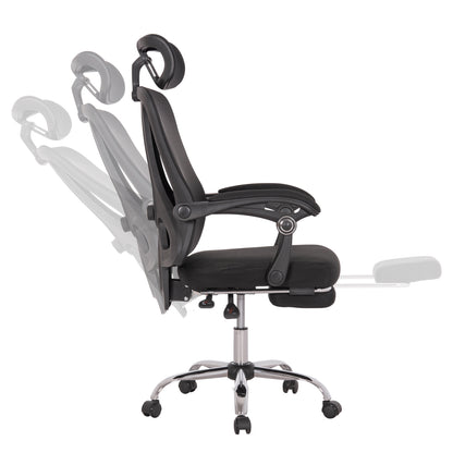 OFFICE CHAIR BARNET HM18258.01 BLACK MESH-BLACK FRAME NYLON 61x62x123Hcm.