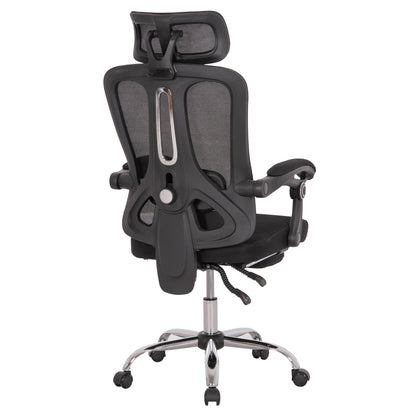 OFFICE CHAIR BARNET HM18258.01 BLACK MESH-BLACK FRAME NYLON 61x62x123Hcm.