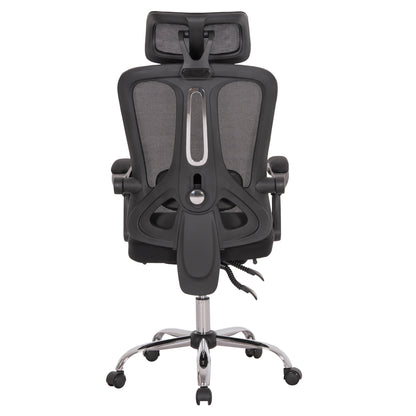 OFFICE CHAIR BARNET HM18258.01 BLACK MESH-BLACK FRAME NYLON 61x62x123Hcm.