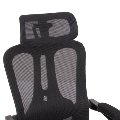 OFFICE CHAIR BARNET HM18258.01 BLACK MESH-BLACK FRAME NYLON 61x62x123Hcm.