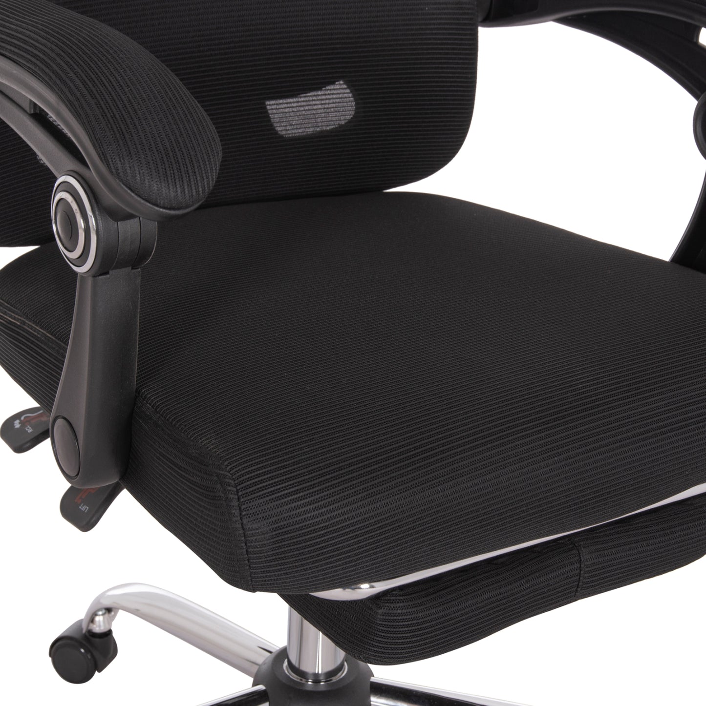OFFICE CHAIR BARNET HM18258.01 BLACK MESH-BLACK FRAME NYLON 61x62x123Hcm.