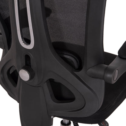 OFFICE CHAIR BARNET HM18258.01 BLACK MESH-BLACK FRAME NYLON 61x62x123Hcm.