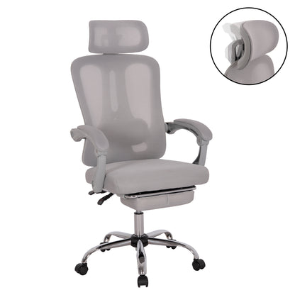 OFFICE CHAIR BARNET HM18258.02 GREY MESH-GREY FRAME NYLON 61x62x123Hcm.