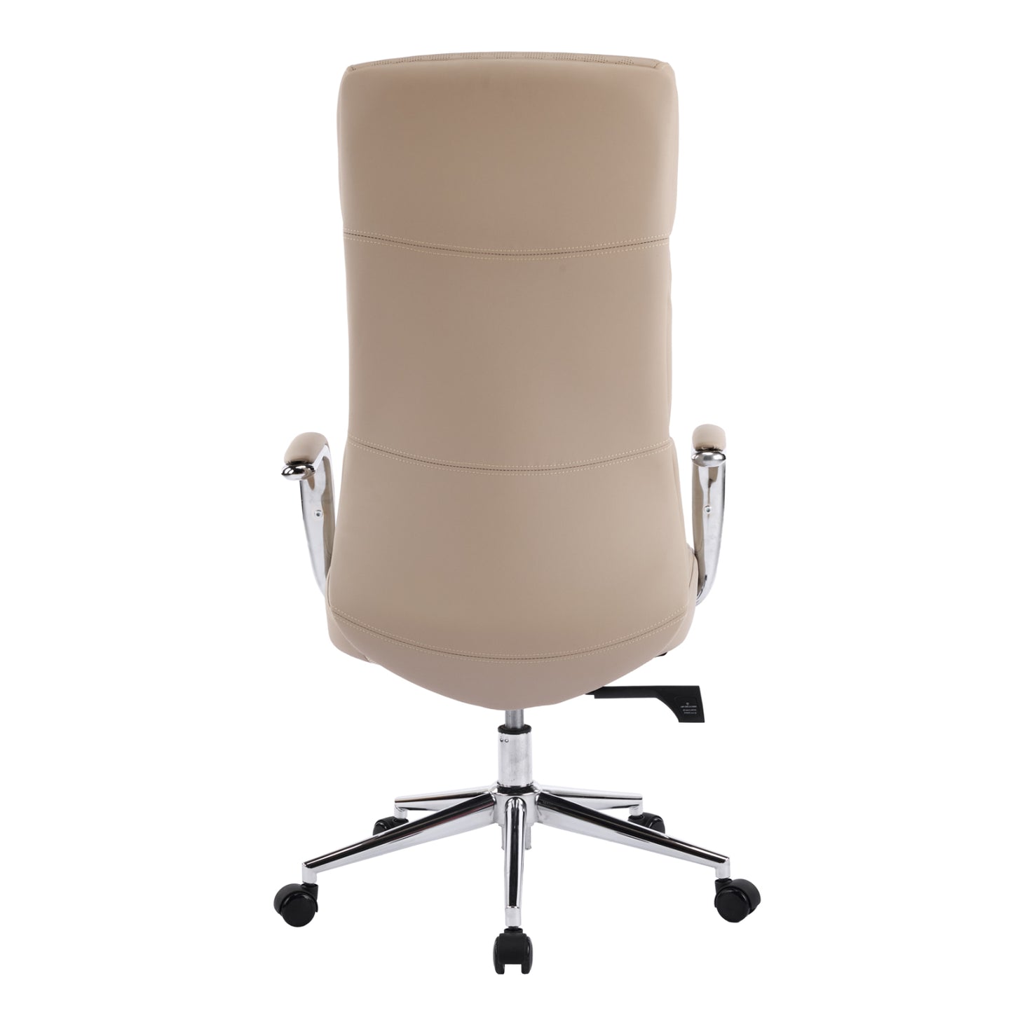 OFFICE CHAIR MEITE HM18353.02 BEIGE PU LEATHER--CHROMED BASE 66x71x127Hcm.
