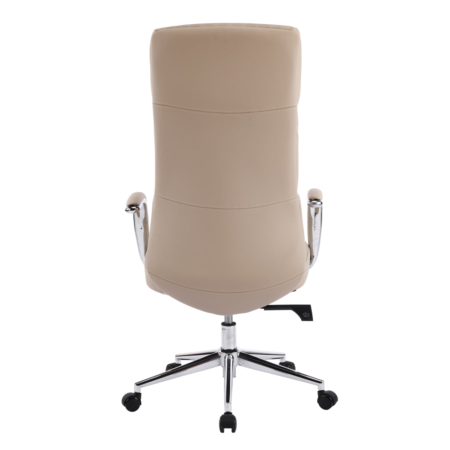 OFFICE CHAIR MEITE HM18353.02 BEIGE PU LEATHER--CHROMED BASE 66x71x127Hcm.