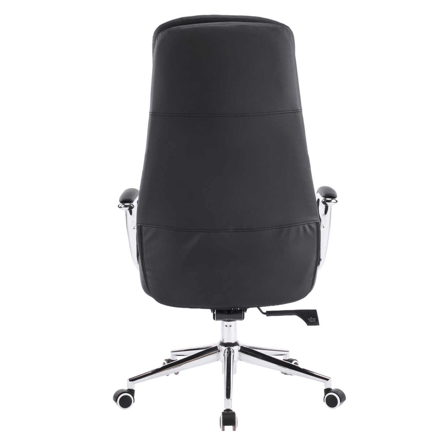 OFFICE CHAIR SONTY HM18354.01 BLACK PU LEATHER--CHROMED BASE 64x68x125Hcm.