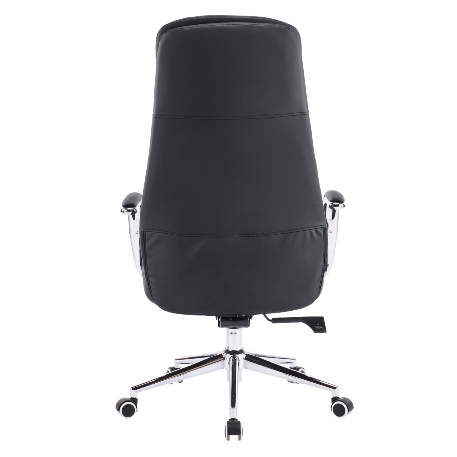 OFFICE CHAIR SONTY HM18354.01 BLACK PU LEATHER--CHROMED BASE 64x68x125Hcm.