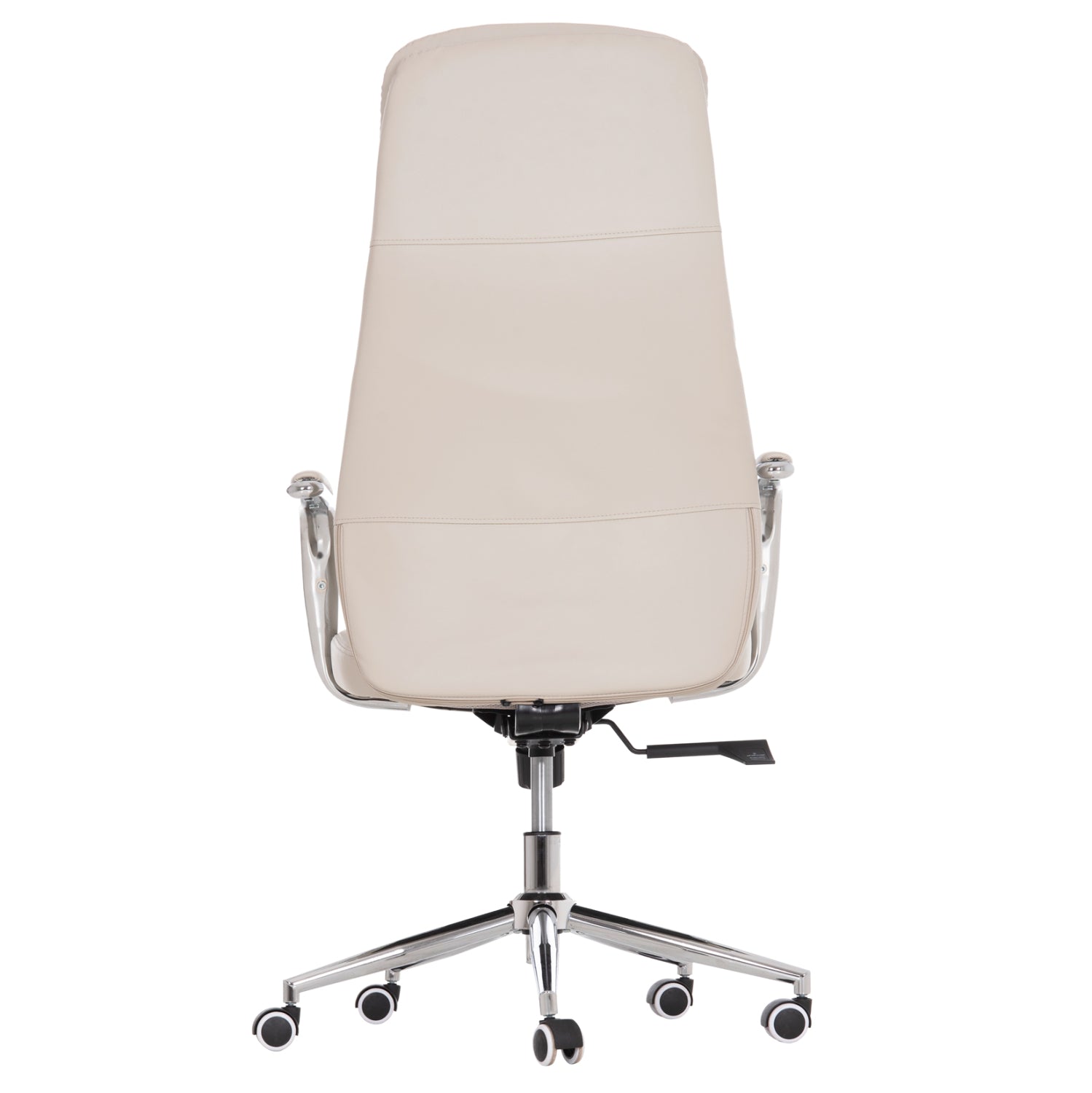 OFFICE CHAIR SONTY HM18354.10 GREY PU LEATHER--CHROMED BASE 64x68x125Hcm.