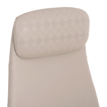 OFFICE CHAIR SONTY HM18354.10 GREY PU LEATHER--CHROMED BASE 64x68x125Hcm.