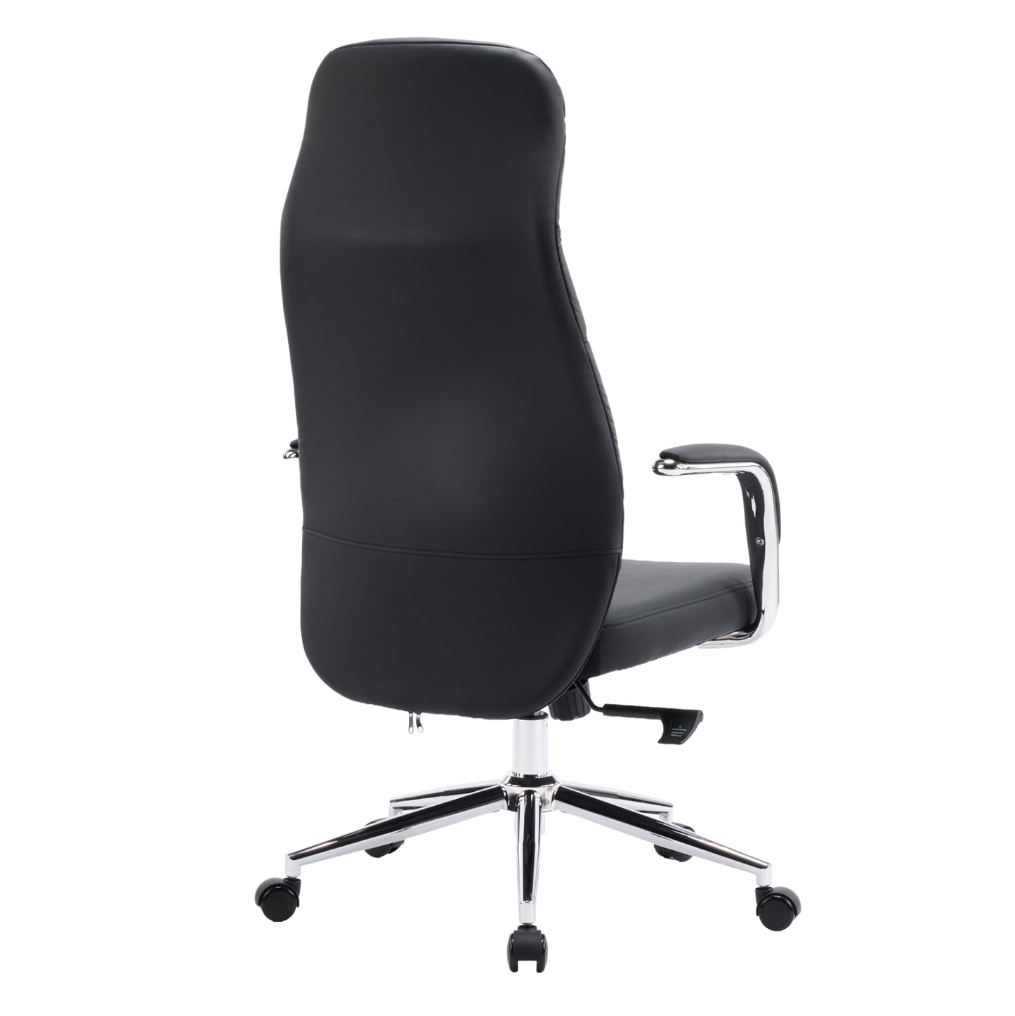 OFFICE CHAIR TEETER HM18355.01 BLACK PU LEATHER--CHROMED BASE 67x66x121Hcm.