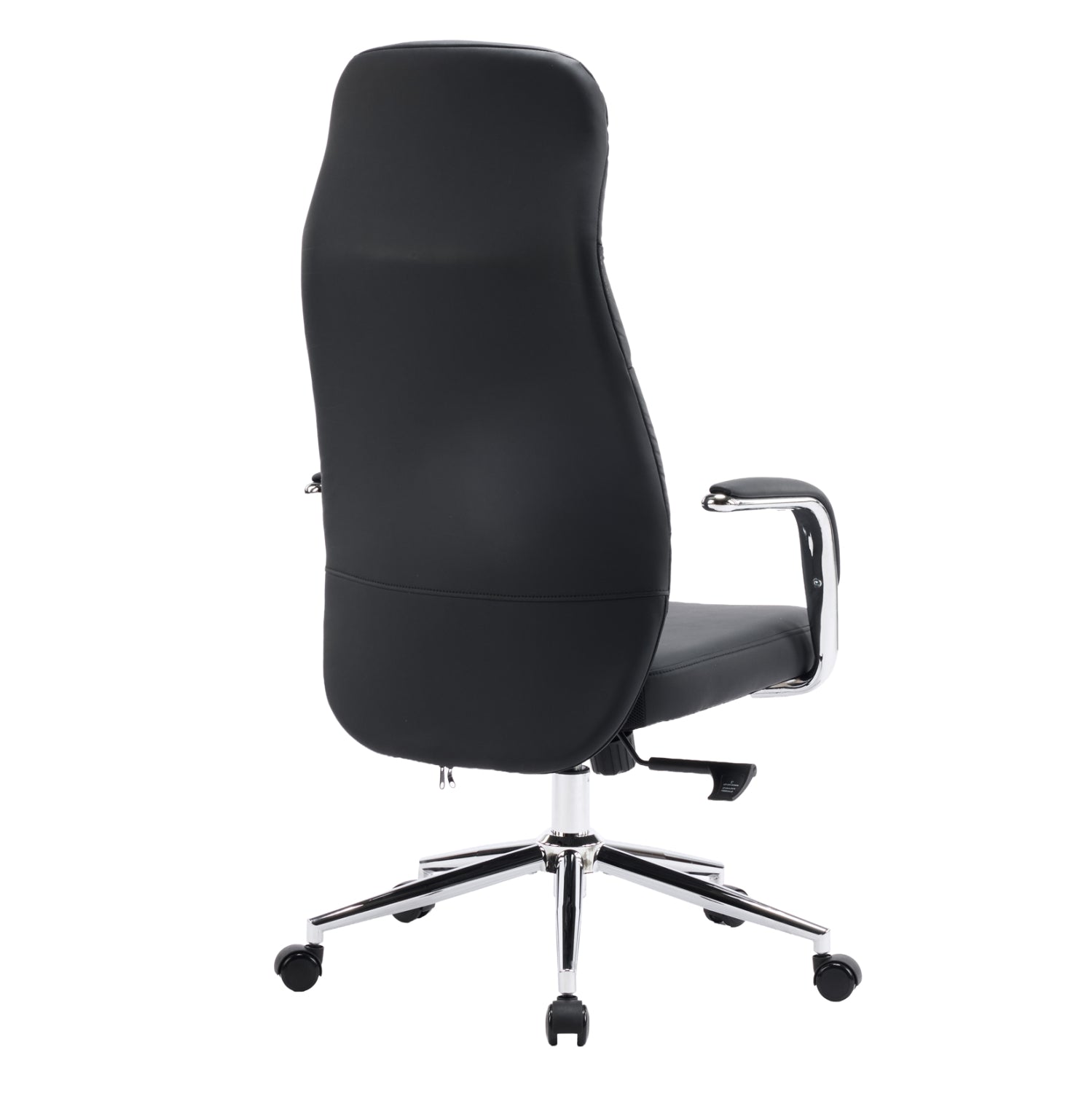 OFFICE CHAIR TEETER HM18355.01 BLACK PU LEATHER--CHROMED BASE 67x66x121Hcm.