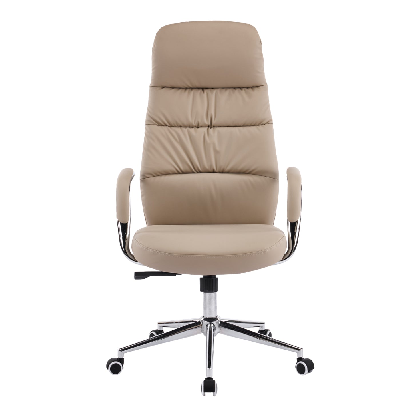 OFFICE CHAIR TEETER HM18355.02 BEIGE PU LEATHER--CHROMED BASE 67x66x121Hcm.