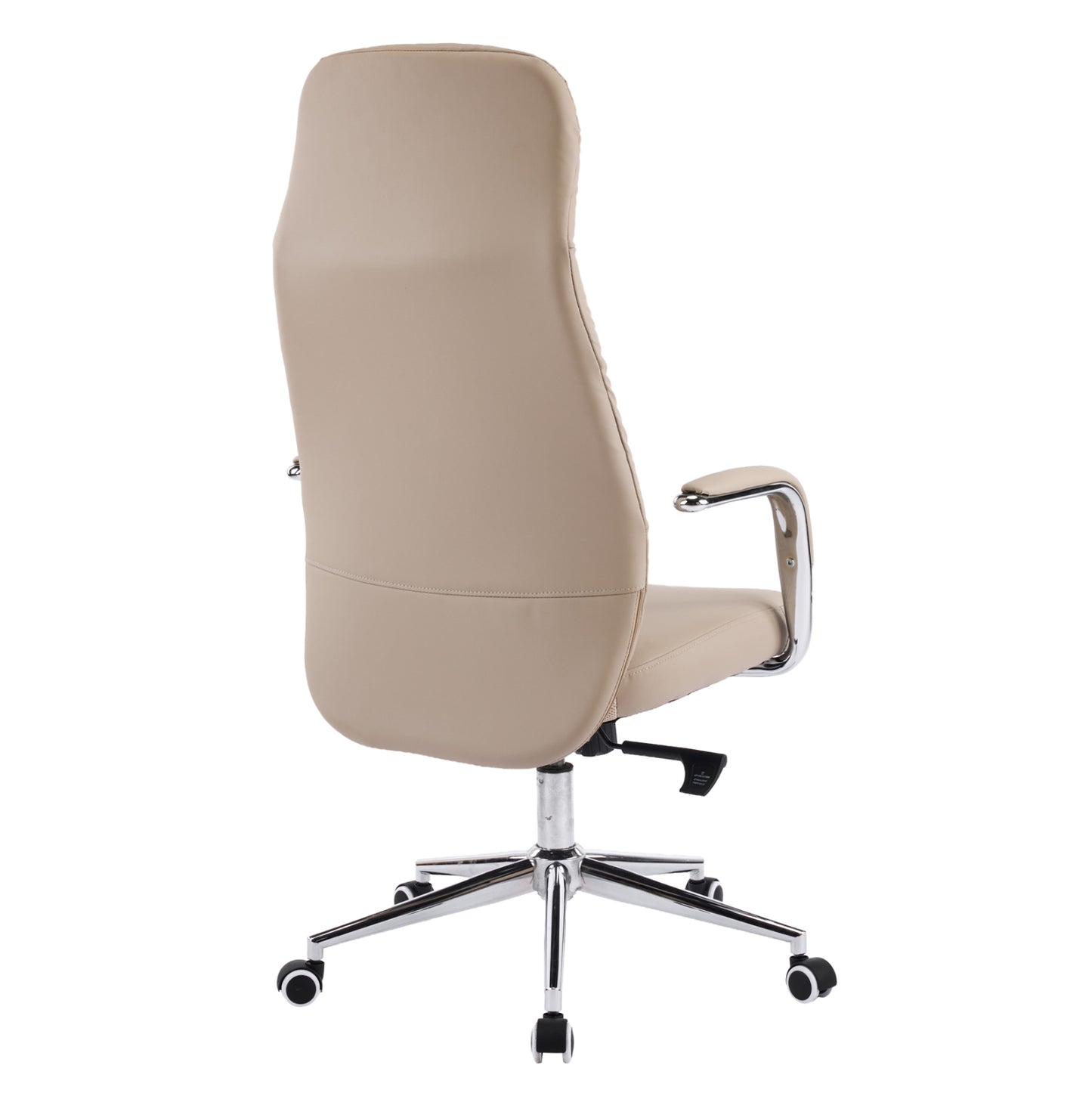 OFFICE CHAIR TEETER HM18355.02 BEIGE PU LEATHER--CHROMED BASE 67x66x121Hcm.