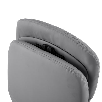 OFFICE CHAIR TEETER HM18355.10 GREY PU LEATHER--CHROMED BASE 67x66x121Hcm.