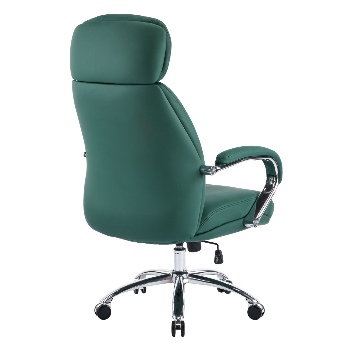 OFFICE CHAIR TOREN HM18357.07 GREEN PU LEATHER--CHROMED BASE 66x74x128Hcm