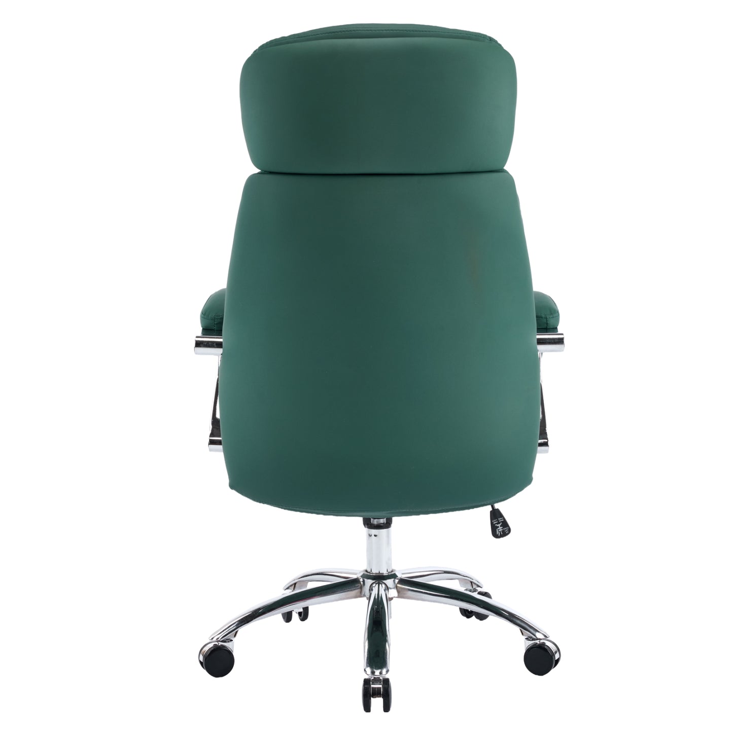 OFFICE CHAIR TOREN HM18357.07 GREEN PU LEATHER--CHROMED BASE 66x74x128Hcm