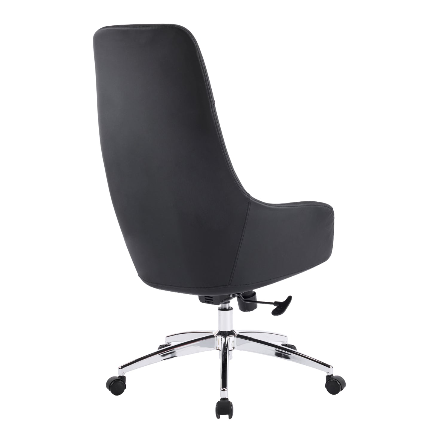 OFFICE CHAIR BEKKER HM18359.01 BLACK PU LEATHER--CHROMED BASE 67x67x126Hcm.