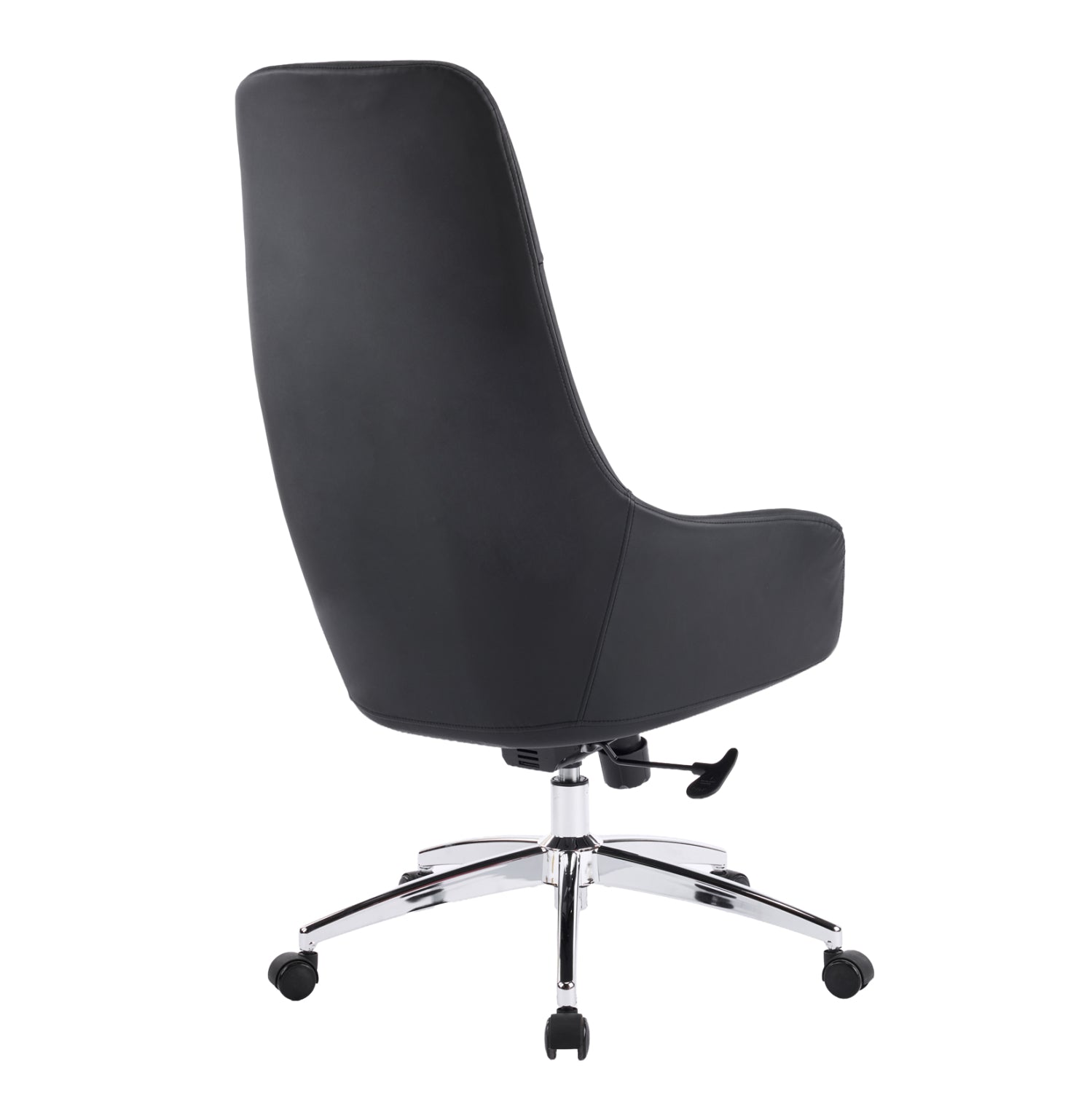 OFFICE CHAIR BEKKER HM18359.01 BLACK PU LEATHER--CHROMED BASE 67x67x126Hcm.