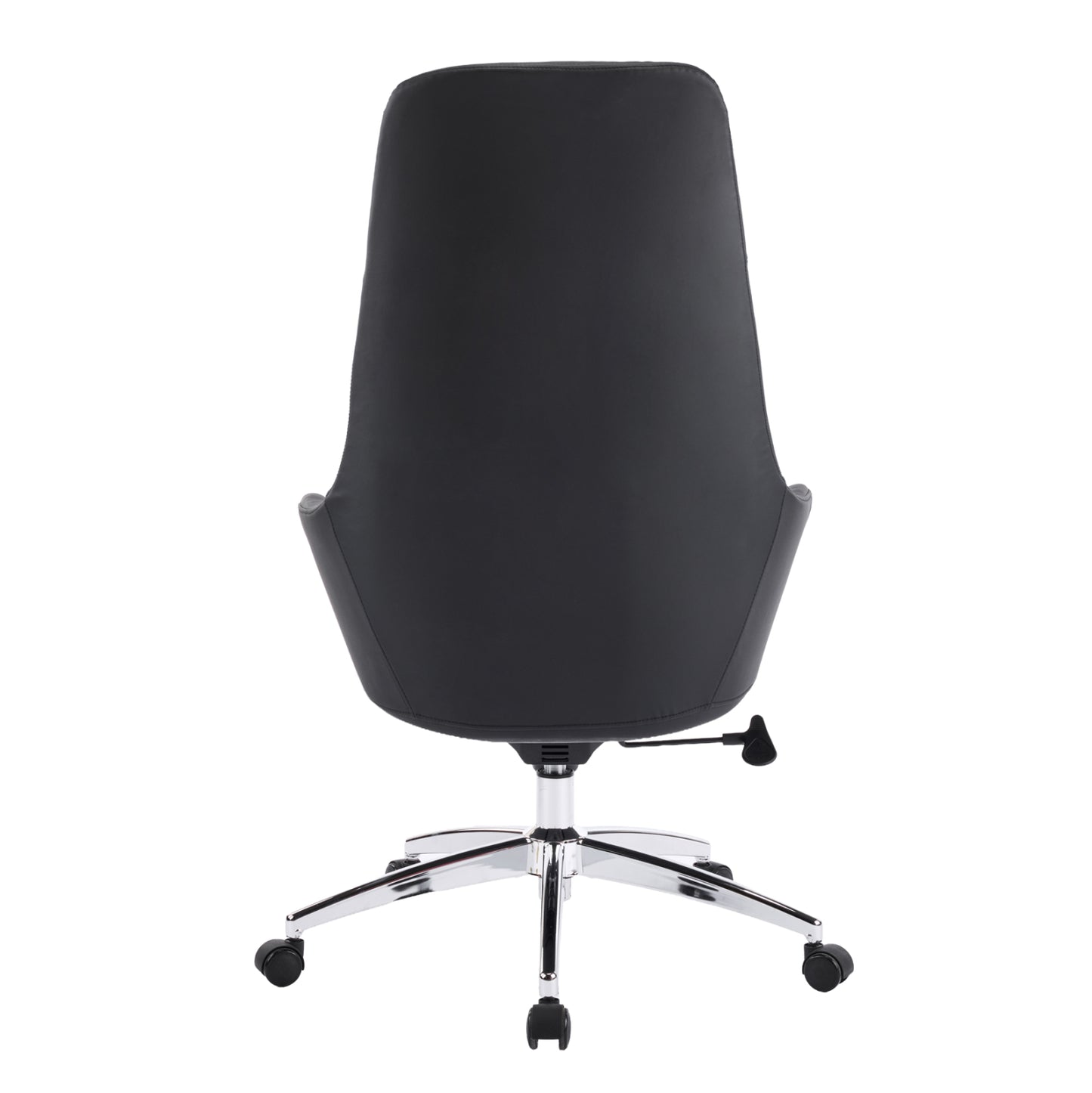 OFFICE CHAIR BEKKER HM18359.01 BLACK PU LEATHER--CHROMED BASE 67x67x126Hcm.