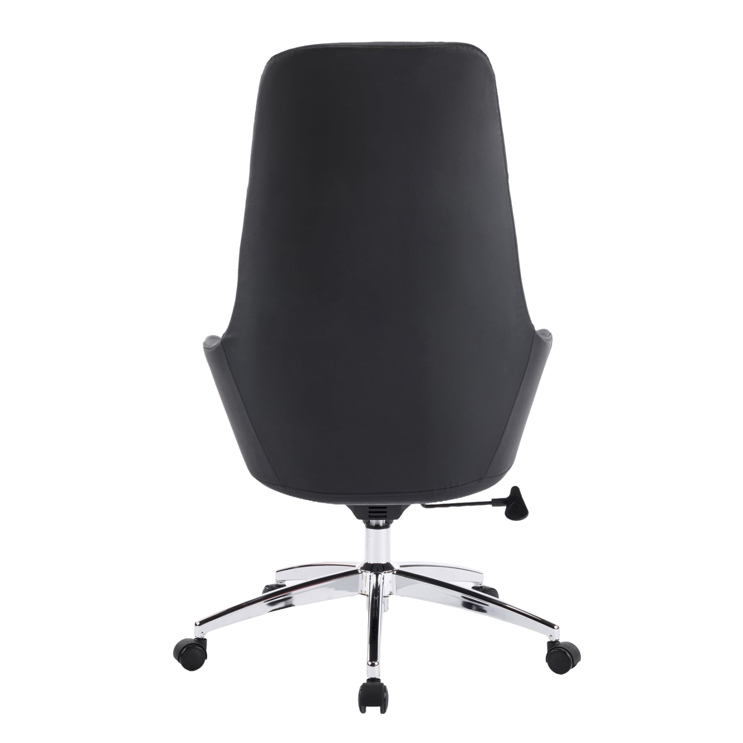 OFFICE CHAIR BEKKER HM18359.01 BLACK PU LEATHER--CHROMED BASE 67x67x126Hcm.