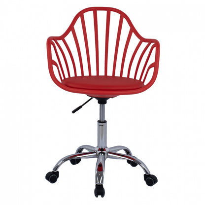 Office Chair Becky HM8457.04 Red Color 57x57x96 cm