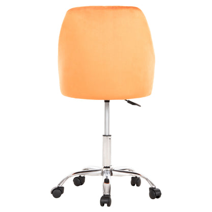 OFFICE CHAIR HOLLIS HM9008.04 ORANGE VELVET-METAL BASE 58x58x85Hcm.